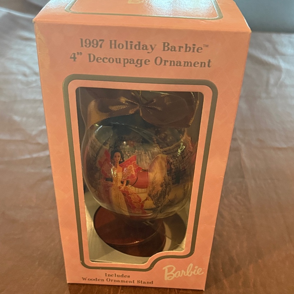Barbie Holiday Ornament - Pink and Gold